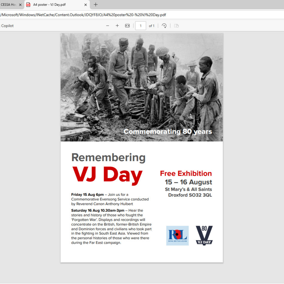 VJ Day Exhibition - 16 Aug 25